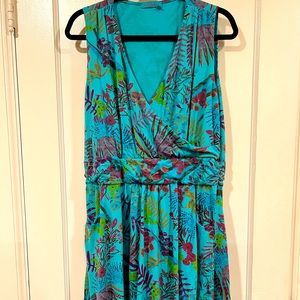 Fresh Produce Turquoise floral beach/resort dress